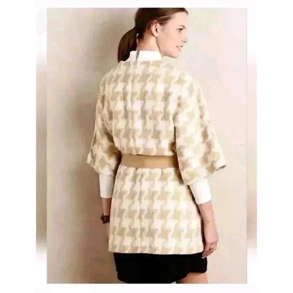 Elevenses Herringbone Retro 3/4 Sleeve Wrap Coat - Picture 9 of 11